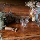 Glass ceiling light circa 1960