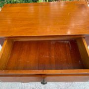 Louis-Philippe style bedside table or end table in cherry wood from the 1980s.