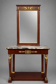Ensemble console et miroir de style Empire.