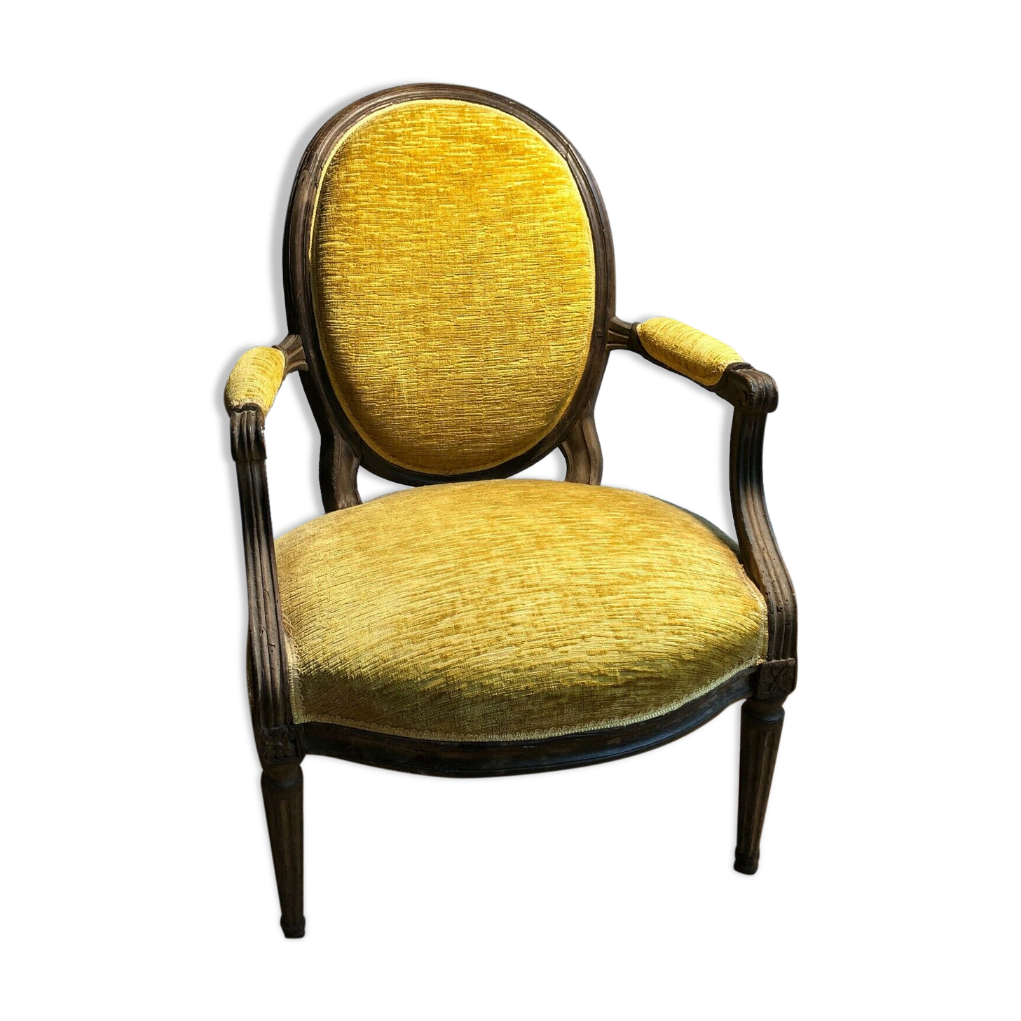 Louis XVI period medallion armchair