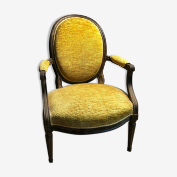 Louis XVI period medallion armchair