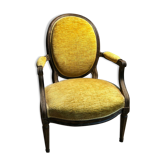 Louis XVI period medallion armchair