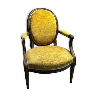 Fauteuil médaillon époque Louis XVI