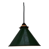 Old enamelled sheet metal lamp