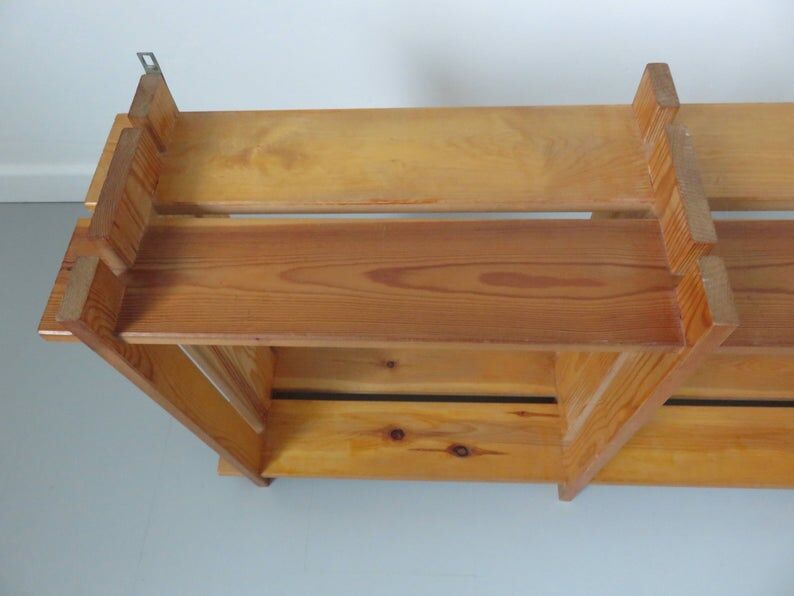 Scandinavian solid wood shelf 60 70s