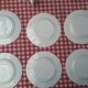 6 Assiettes Gien "Éventails japonais"
