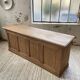 2m pine counter or central island with storage