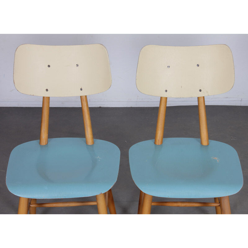 Set of 4 vintage chairs edited by Ton, 1960
