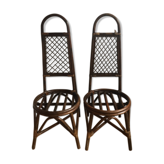 Pair of rattan chairs