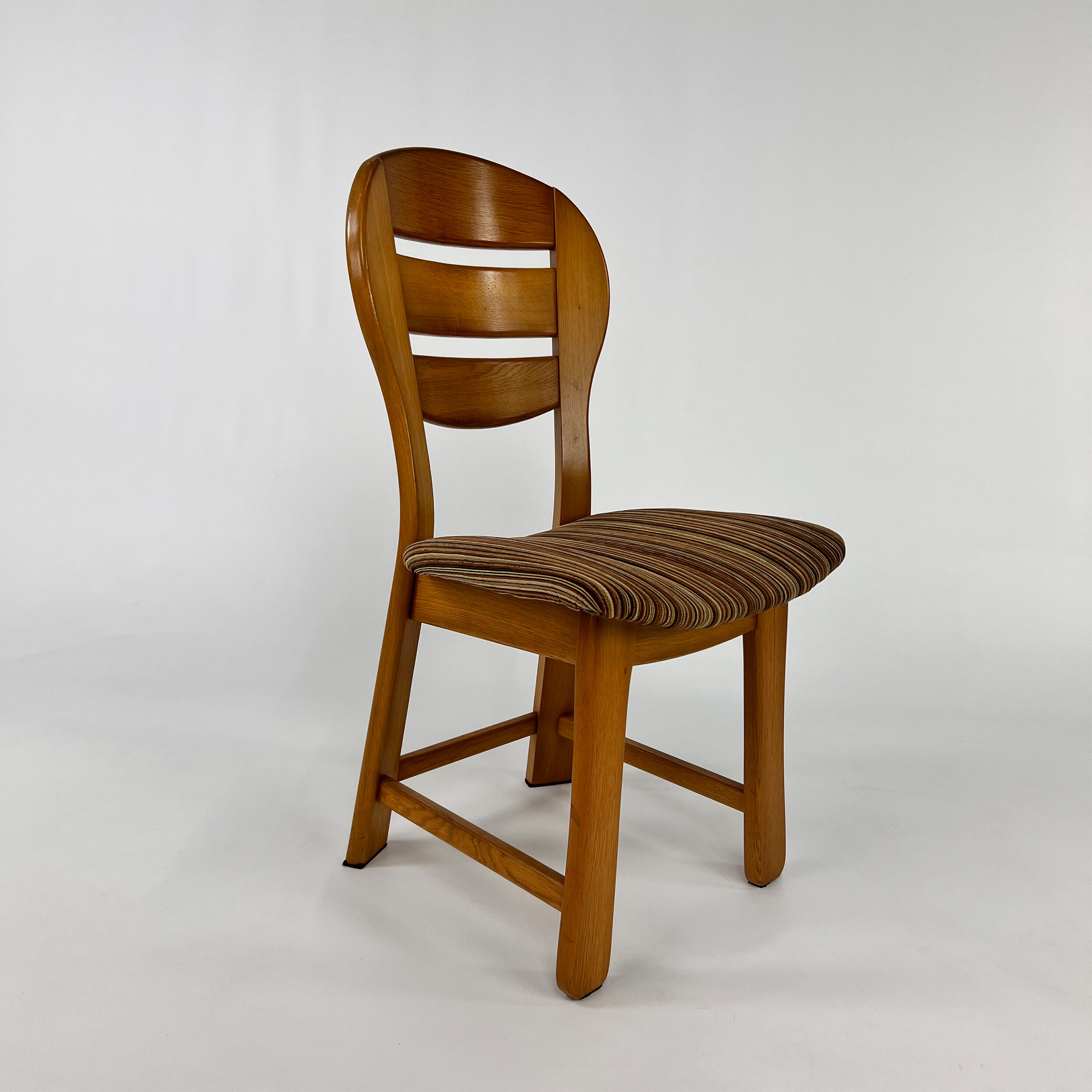 Set of 4 vintage modernist oak dining chairs, 1960s