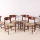 6x Peter Hvidt & Orla Mølgaard-Nielsen dining chair Model 316 in teak