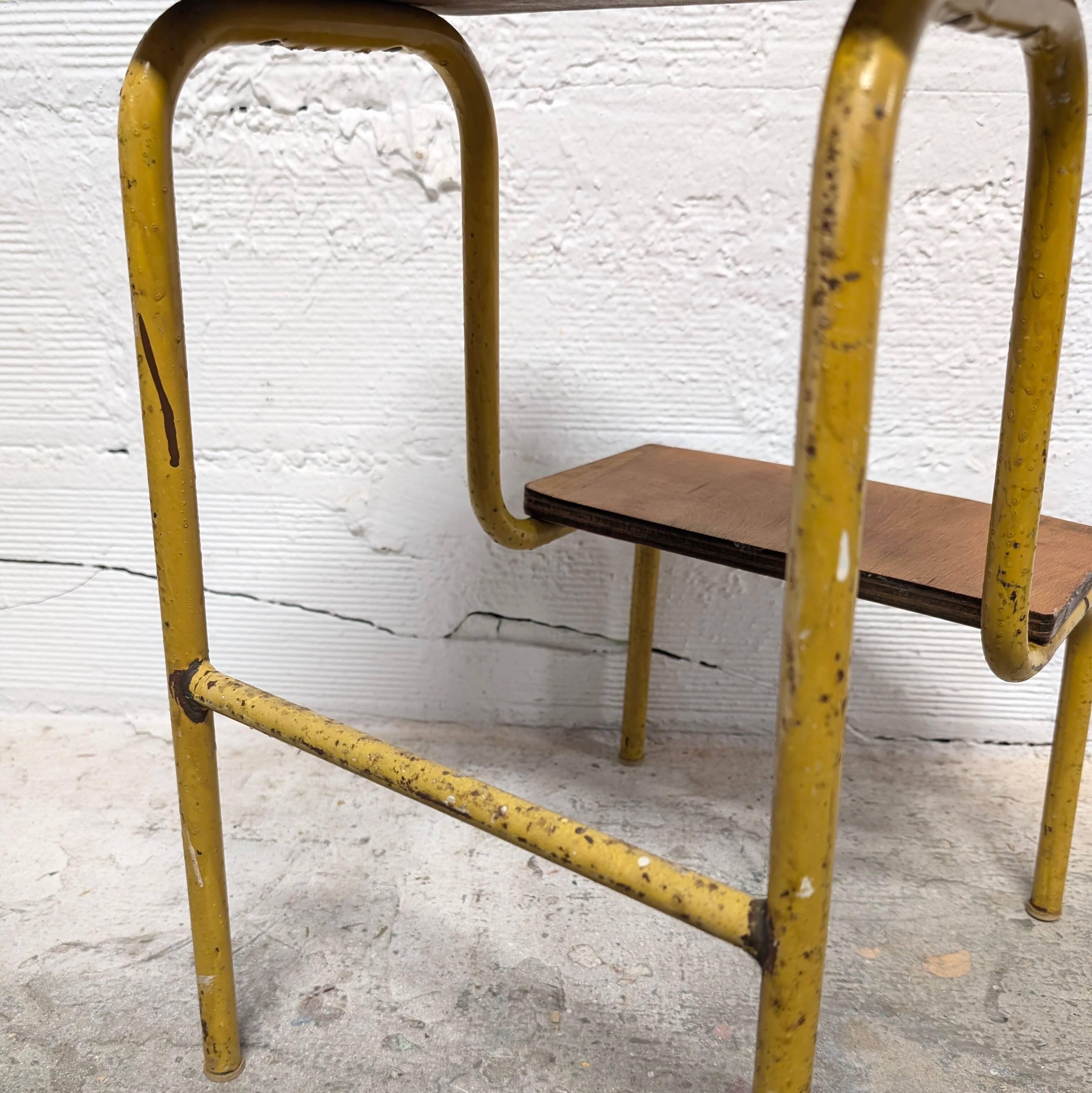 Metal and wood stepladder