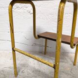 Metal and wood stepladder