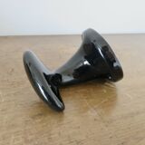 Ancienne patère, porte manteau, en porcelaine de Limoges noire, années 40