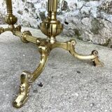 Louis XVI style oval coffee table in onyx and gilt brass