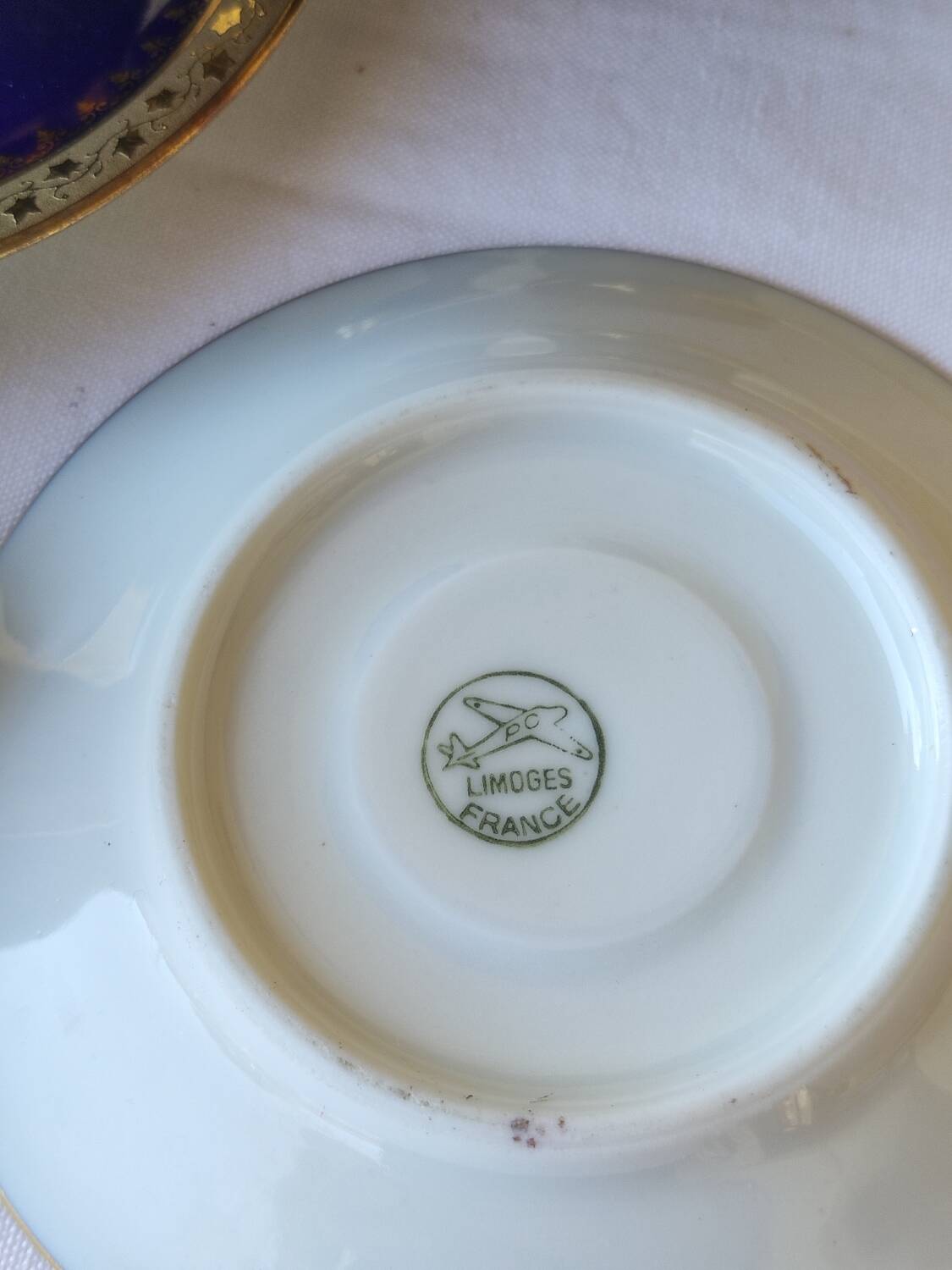 Blue and gold coffee service - Limoges porcelain