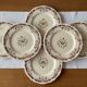 6 large antique dessert plates in Longchamp earthenware