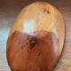 Handmade oriental fruit bowl in thuya wood - vintage marquetry