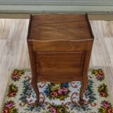 Walnut bedside table in Louis XV style