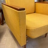 Fauteuil vintage jaune moutarde, 1950