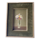Still life oil on panel vase with immortelles