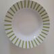 Assiettes creuses rayures vert amande