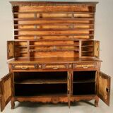 Vaisselier Louis XV en chêne et loupe de frêne