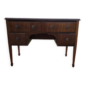 Vintage English style mahogany 4 drawer desk.