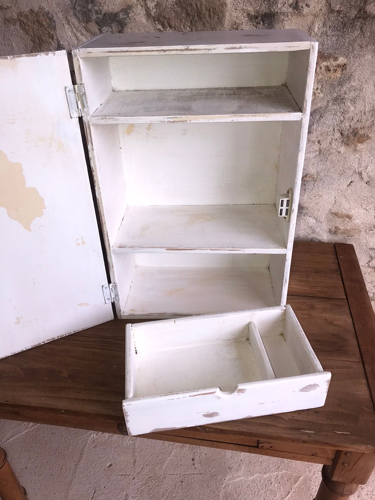 Wooden medicine cabinet