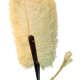 Large EVENTAIL in ostrich feather and scaled frame, nineteenth