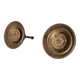 Pair of antique Empire furniture knobs from the 19th century in solid bronze.