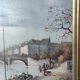 Ancienne Peinture À L Huile Notre Dame/Paris/Guérin Gabriel/19 Ème Siècle