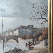Old Oil Painting Notre Dame/Paris/Guérin Gabriel/19th Century