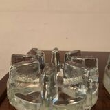 Set of 3 tea light candle holders from the 70s