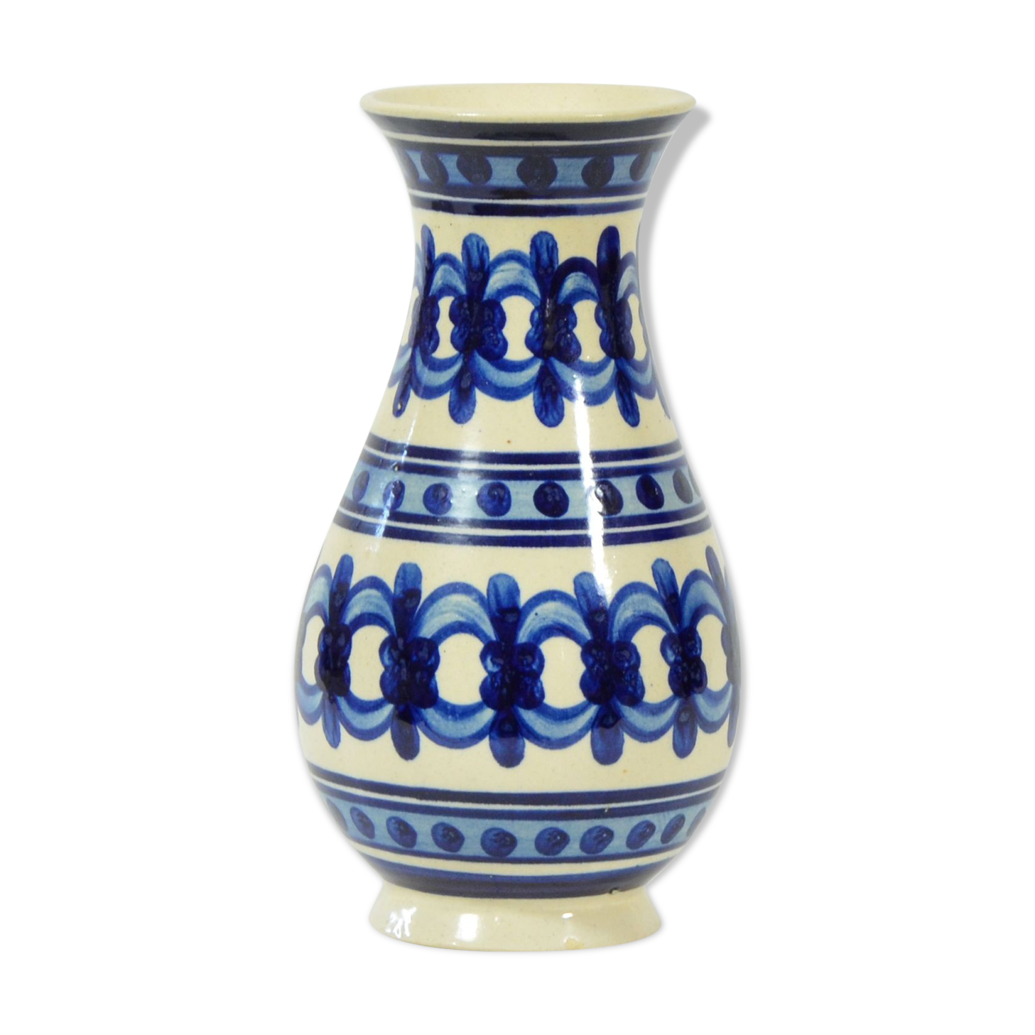 1970s folk decorated vase