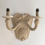Pair of plaster wall lights