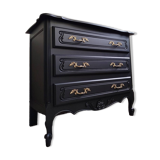 Revamped vintage black chest of drawers