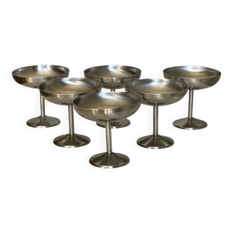 Set of 6 ice cream bowls guy degrennes vintage 1980