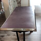 Rectangular bistro table 1900/1920 signed charlionnais & panassier