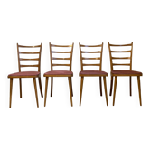 Ensemble de 4 chaises vintages style scandinave