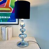 Large "Bulle" lamp in chromed metal - 1970.
