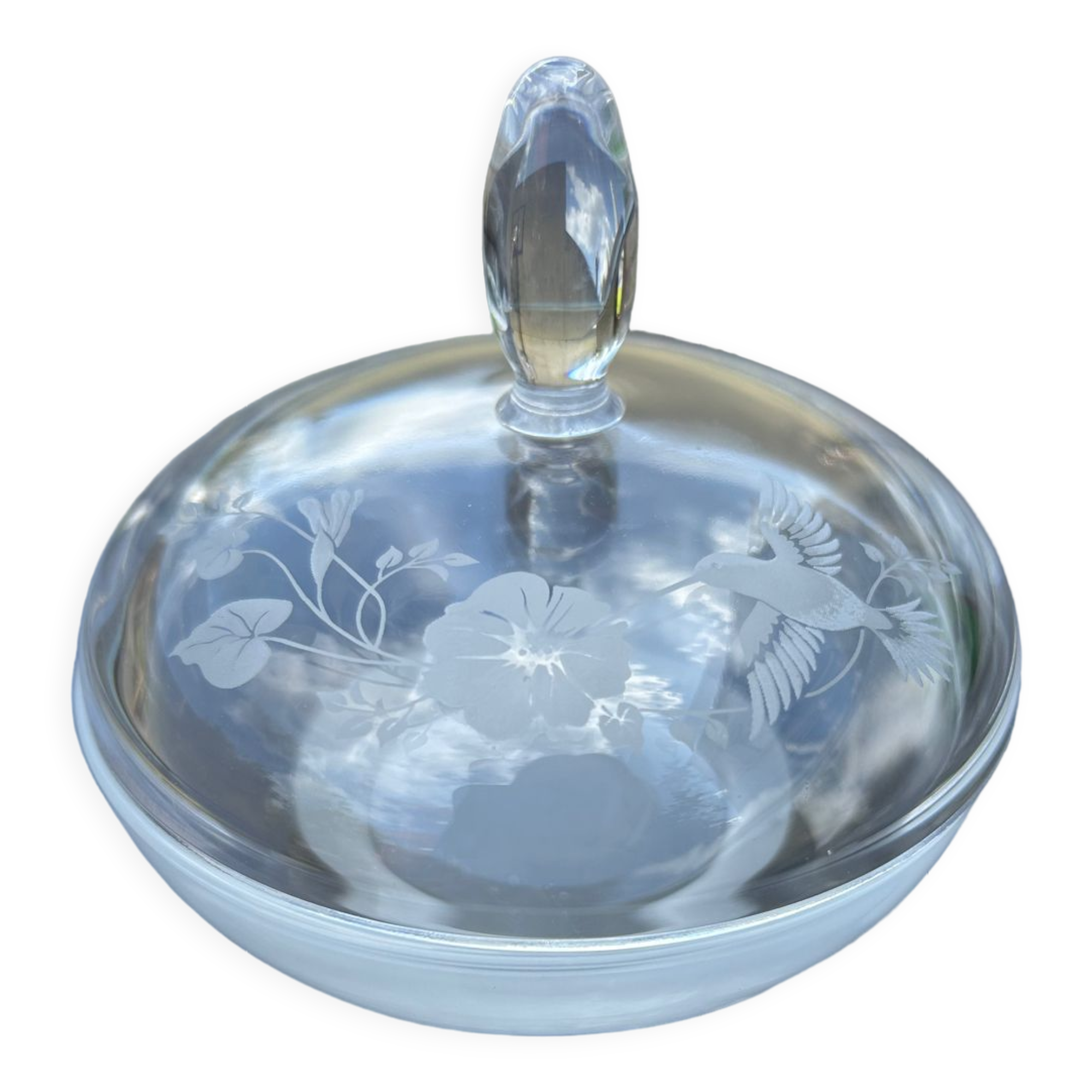 Crystal bonbonnière bird decoration