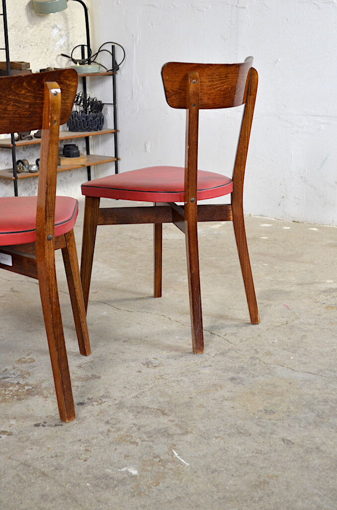 4 vintage romy bistro chairs 1950