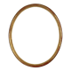 Oval beaded frame nineteenth century wood gilded stucco 69,7x59 foliage 64x54 cm SB
