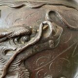 Cache pot bronze XIXème siècle Dragon