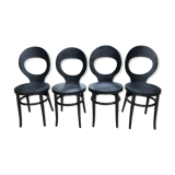 Suite of 4 chairs bistro Baumann 50s