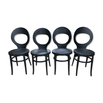 Suite of 4 chairs bistro Baumann 50s