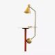 Large Italian brass counterweight lamp, 50s design