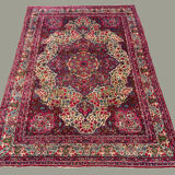 Tapis tribal antique 332x240 cm laine oriental tapis fait à la main rose, violet, vert