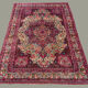 Antique tribal rug 332x240 cm wool oriental hand made carpet pink, purple, green